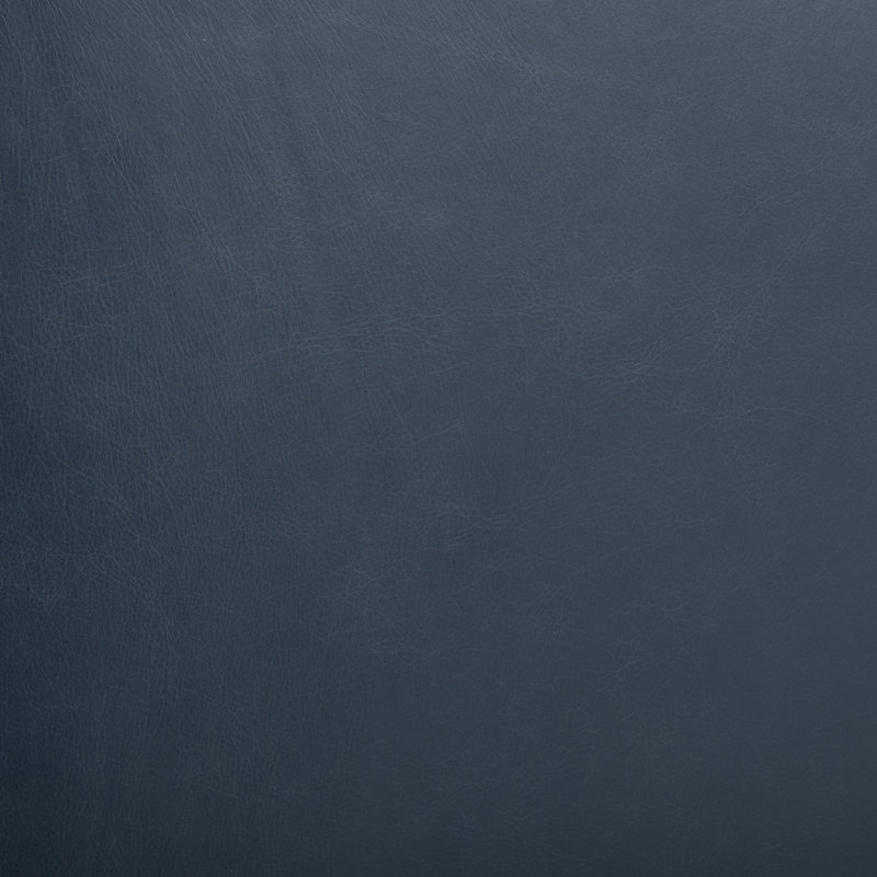 Fauteuil club pivotant en cuir véritable Rinner, Bleu mystique