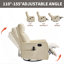 Fauteuil inclinable manuel à massage thermique avec chaise berçante et pivotante en similicuir pour le salon