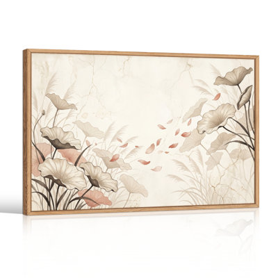 Ensemble de 1 tableau sur toile à motif floral