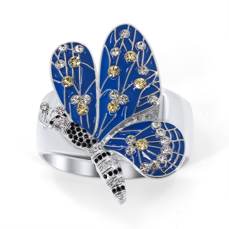 Butterfly Crystal Napkin Rings