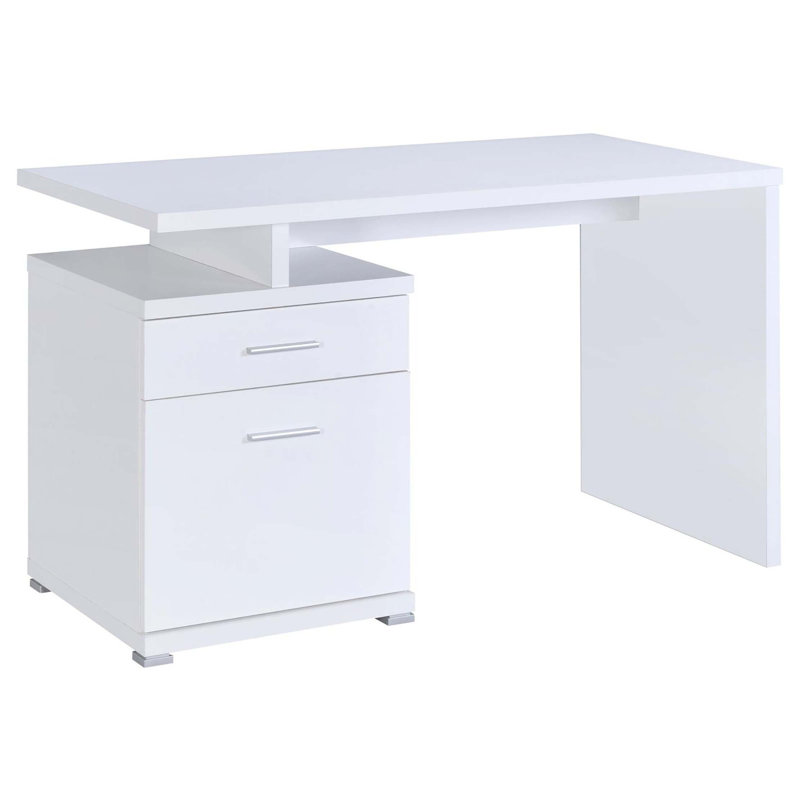 Bureau réversible à 2 tiroirs, Blanc