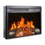 Foyer électrique encastrable 23 pouces avec protection contre la surchauffe de la télécommande et de la minuterie de la flamme et de la bûche réaliste 1400W Chaleur 5000 's par heure 11 réglages de température 50000 heures Source à DEL 4 réglables