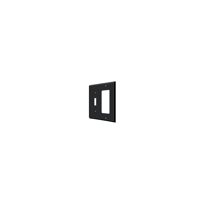 Deltana SWP4743U19 Switch Plate, Single Switch/Single Rocker in Paint Black, Black