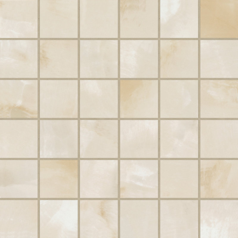 Gemma 12" x 12" Polished Porcelain Marble Look Wall & Floor Tile, Beige Onyx