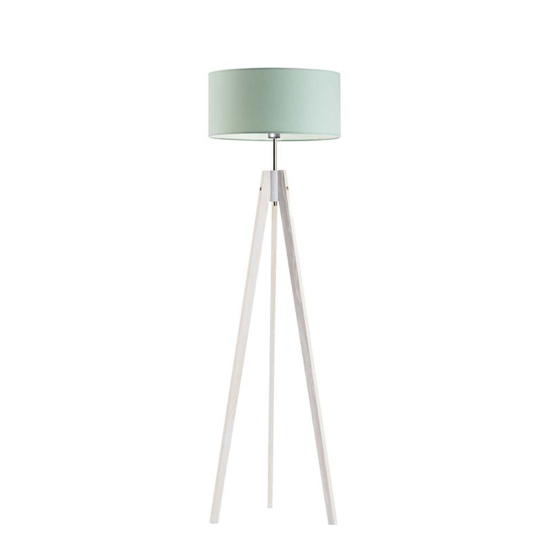 Arbutis 138cm Tripod Floor Lamp, Sage, White