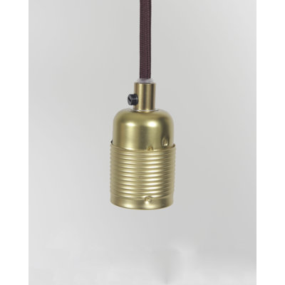 E27 Pendant Steel / White Cable