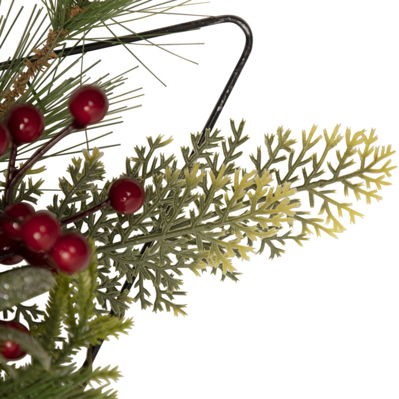 Décoration de Noël arbre de Noël 24 po avec baies et houx