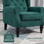 Pour le salon, la chambre à coucher et le bureau personnel | Fauteuil à oreilles capitonné et capitonné à boutons épais vert doux