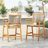 Brian Outdoor 25” Seat Height Acacia Wood Counter Stools With Woven Rope