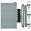 Vidaxl Chain Link Fence With 7 Posts Galvanised Steel-114858448-114858438
