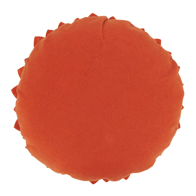 Fleur De Jardin Collection Ruffled Throw Pillow, 13" x 13", Terracotta