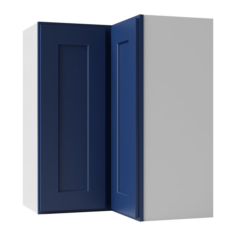 Armoire murale d'angle, Shaker bleu, L 24 po x H 30 po x P 12 po