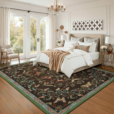 Tapis oriental doux en laine synthétique à motif géométrique