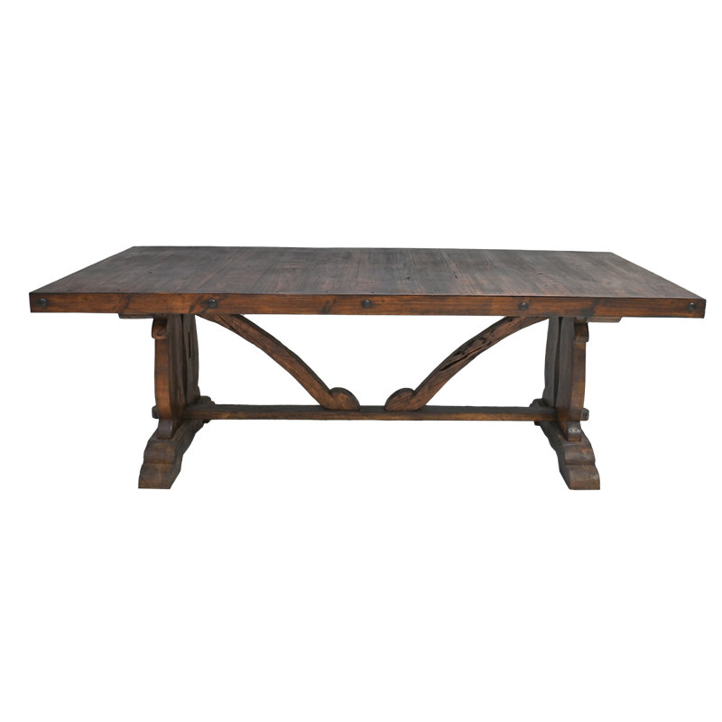Canyon Ridge Rustic Trestle Dining Table (97")