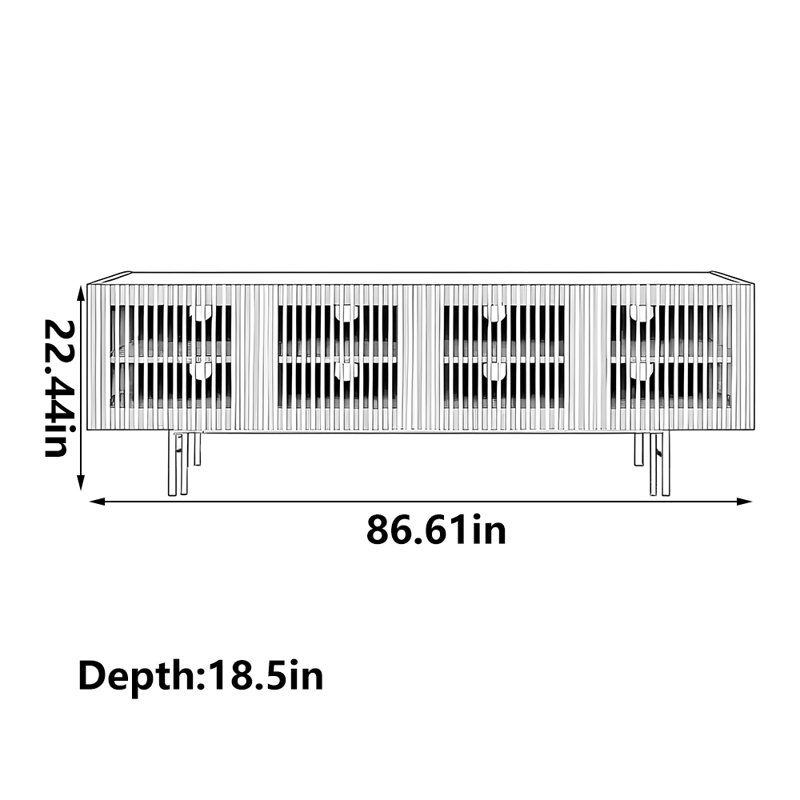 Meuble télé Classic, 86.61"