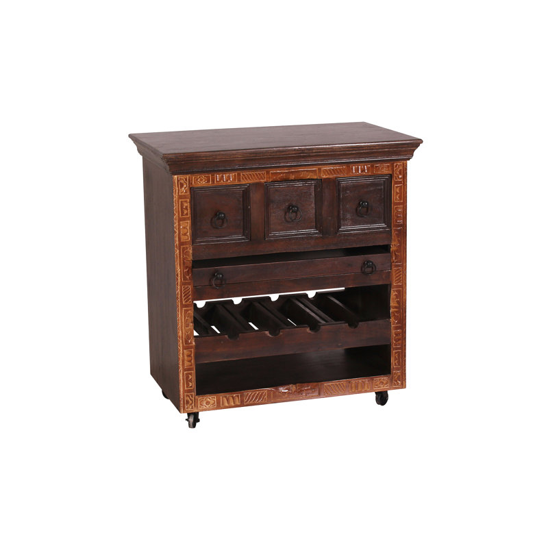 Rivero Solid Wood Kitchen Cart