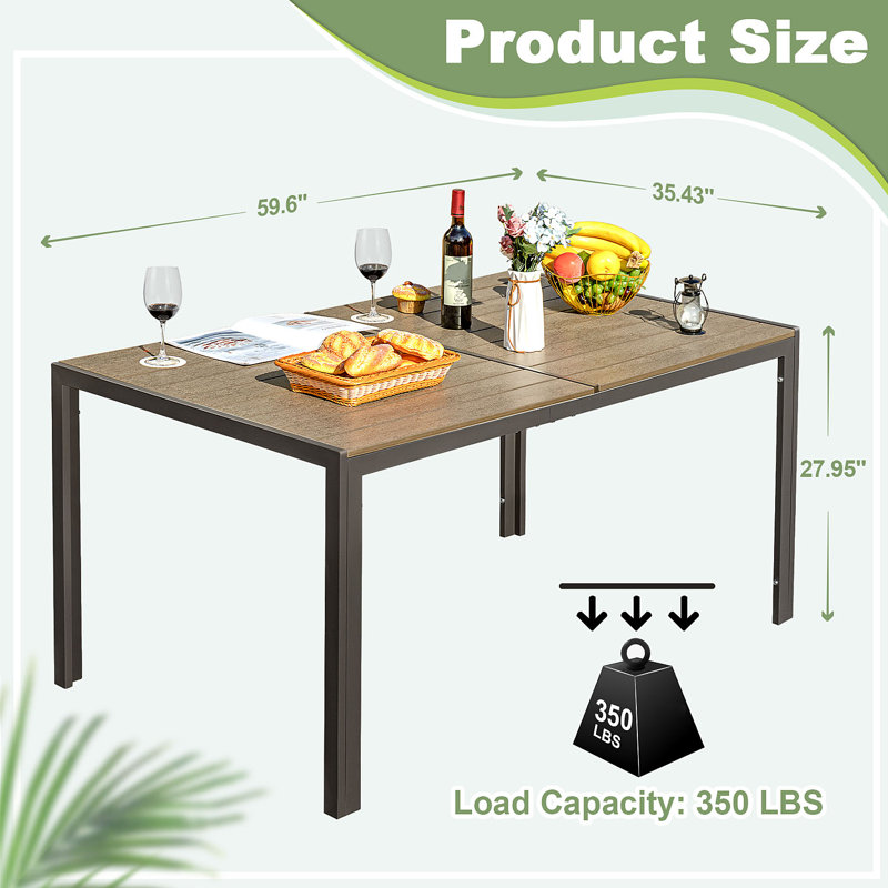 Metal Rectangle Dining Table