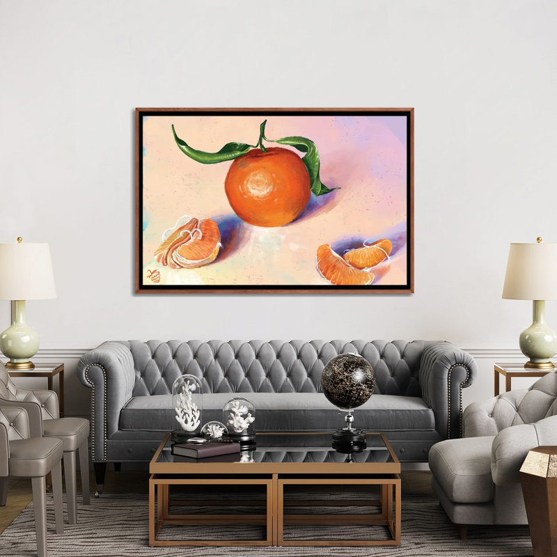 «A Tangerine Study», reproduction d'art murale encadrée, H 40 po x l 60 po, Reproduction encadrée sans passe-partout, Brun