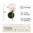 Adelgunde Modern Blcak Brass Wall Sconce Bathroom Vanity Light With Clear Water Glass