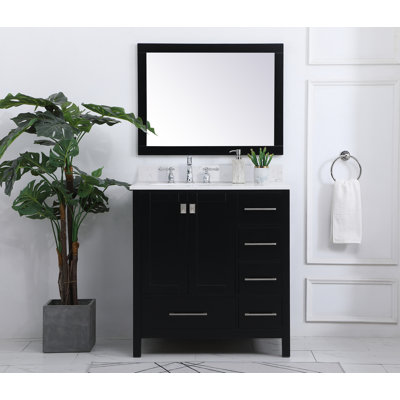 Irene 32'' Single Bathroom Vanity with Engineered Marble Top