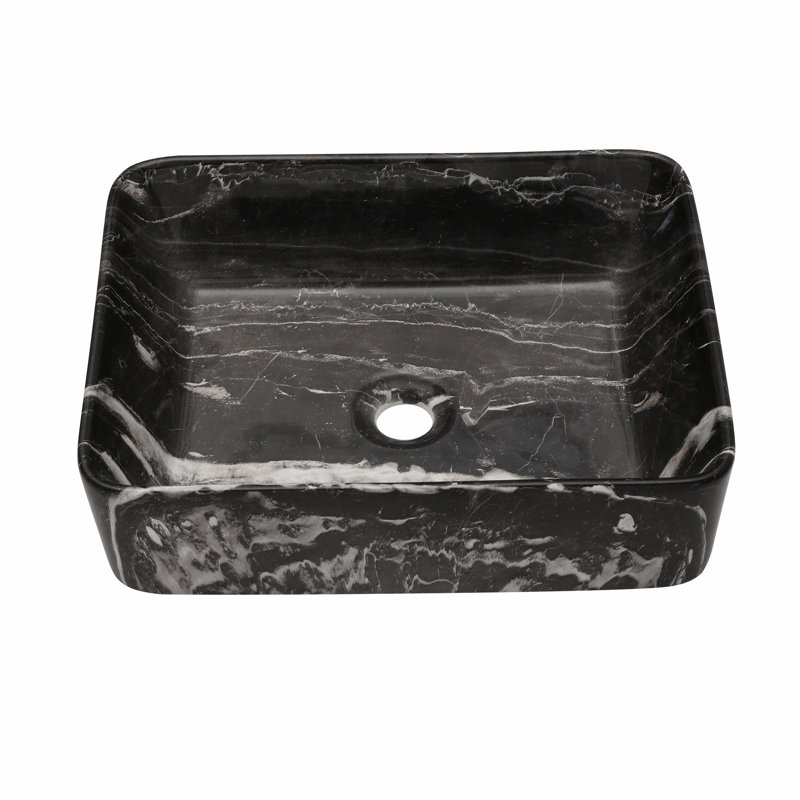 Lavabo de salle de bain vasque rectangulaire en céramique Elegant