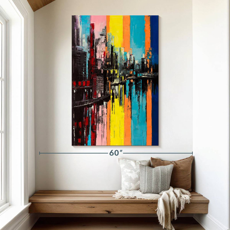 Avery Contemporary Abstract Landscape, 51" H x 34" W