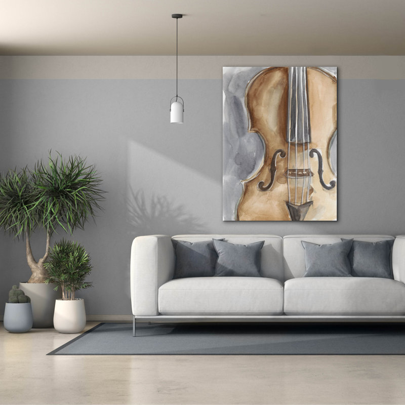 «Watercolor Instrument Study 4» par Ethan Harper, art mural sur toile, H 54 po x l 40 po