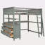 Lit mezzanine avec tiroirs et bureau Aseliya-1658341675