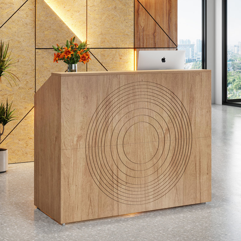 Bureau de réception en bois, Brun