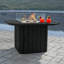 Table de foyer d'extérieur en polyrésine au propane avec couvercle Strella H 24 po x l 40 po-887247058