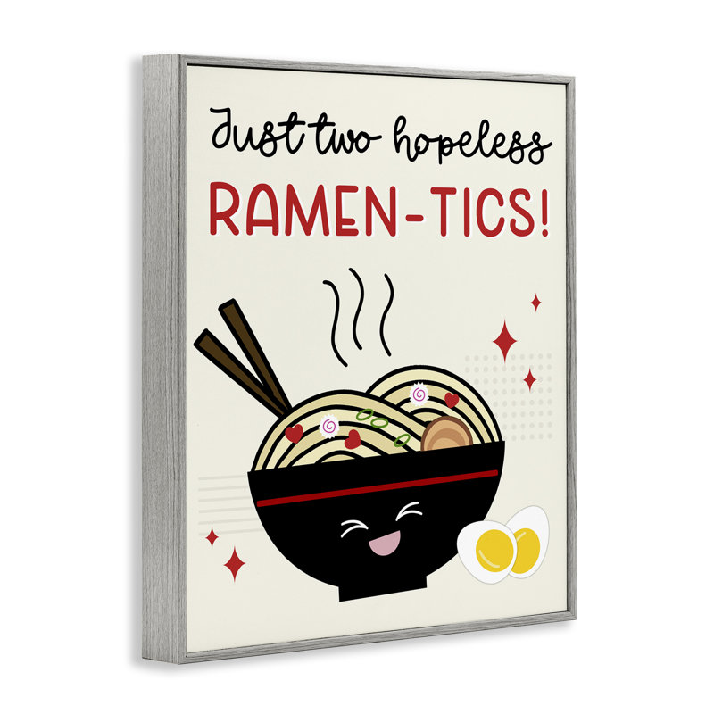 «Two Hopeless Ramen-tics», estampe numérique par Anna Quach, Estampe numérique Farmhouse, H 30 po x l 24 po