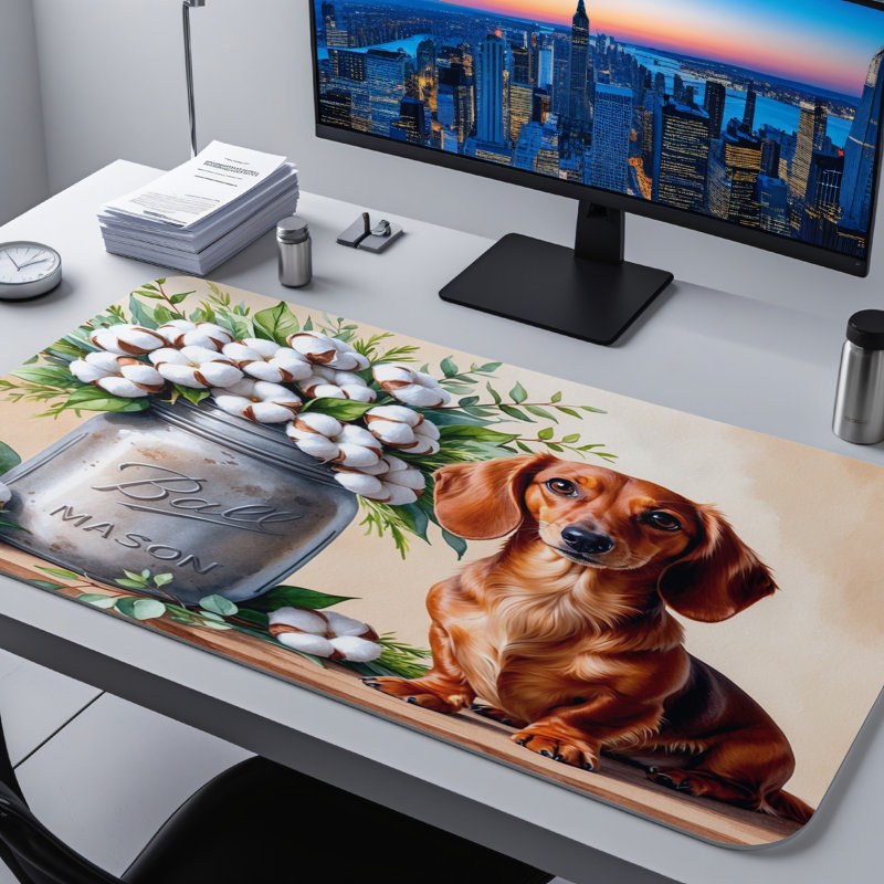 Polyester Desk Pad, 14.4x12.1