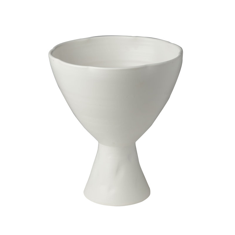 Compote Laguna, brillant, grand, H 12 po x l 11 po x P 11 po, Blanc