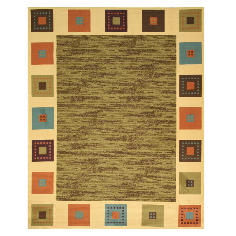 Tapis en laine Lune Gabbeh, Rectangle 7 pi 10 po x 9 pi 10 po