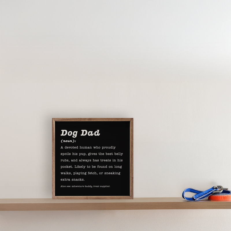Définition de «Dog Dad», Noir, H 24 po x l 24 po