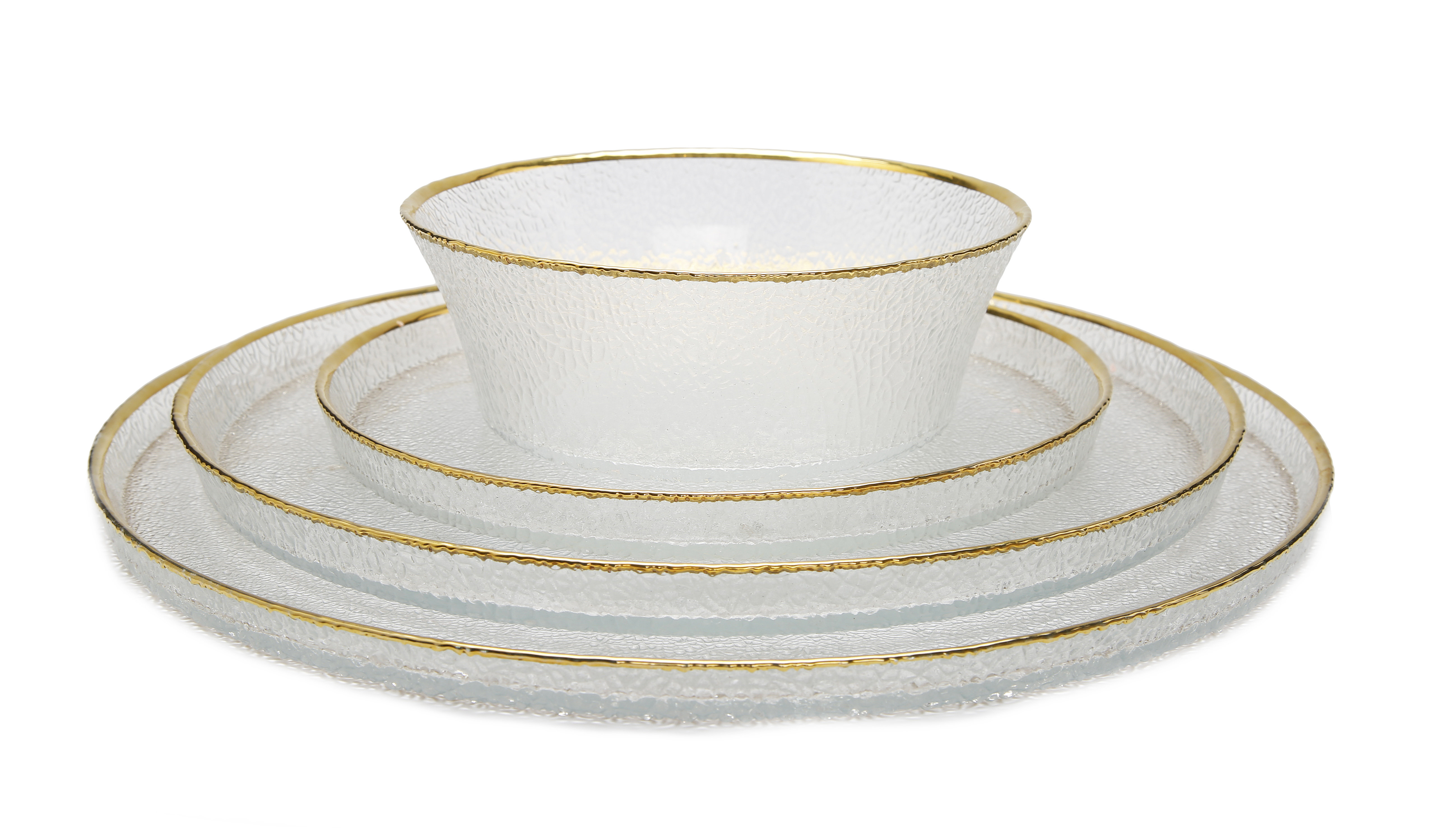 Everly Quinn 4 Piece Glass Dinnerware Set Service for 4 Wayfair Canada
