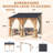 Outdoor Lean To Hardtop Pergolas And Gazebos With Curtains And Mosquito Netting-124594135