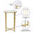 Hampstead Collection End Table - Modern Laminate Accent Table with Crisscross Frame-850828341-850828343