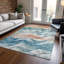 Tapis sarcelle intérieur / extérieur lavable à la machine Claudian ACN1623-109535764