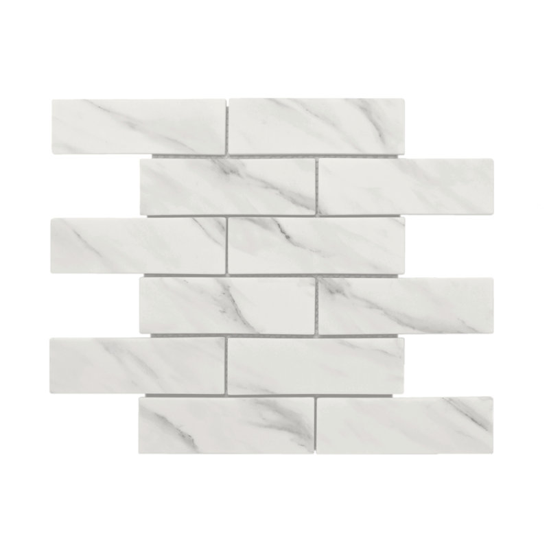 Carreau de mosaïque en verre, Blanc Calacatta
