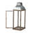 Toss Wooden Lanterns with Clear Glass Panels & Metal Dome Tops