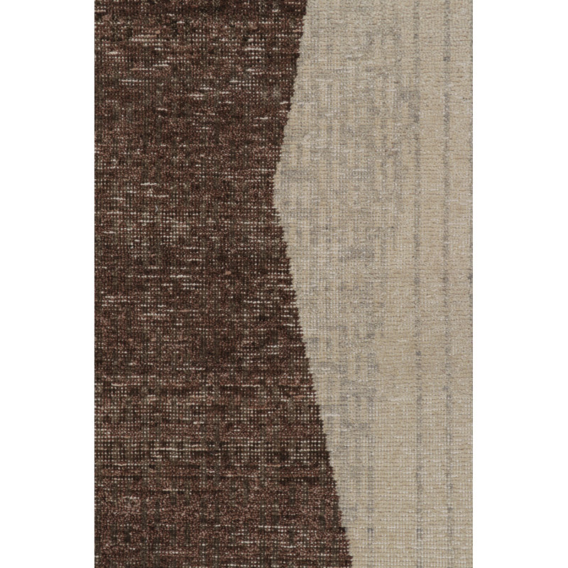 Rug & Kilim’S Modern Abstract Rug In Beige And Gray With Geometric Patterns