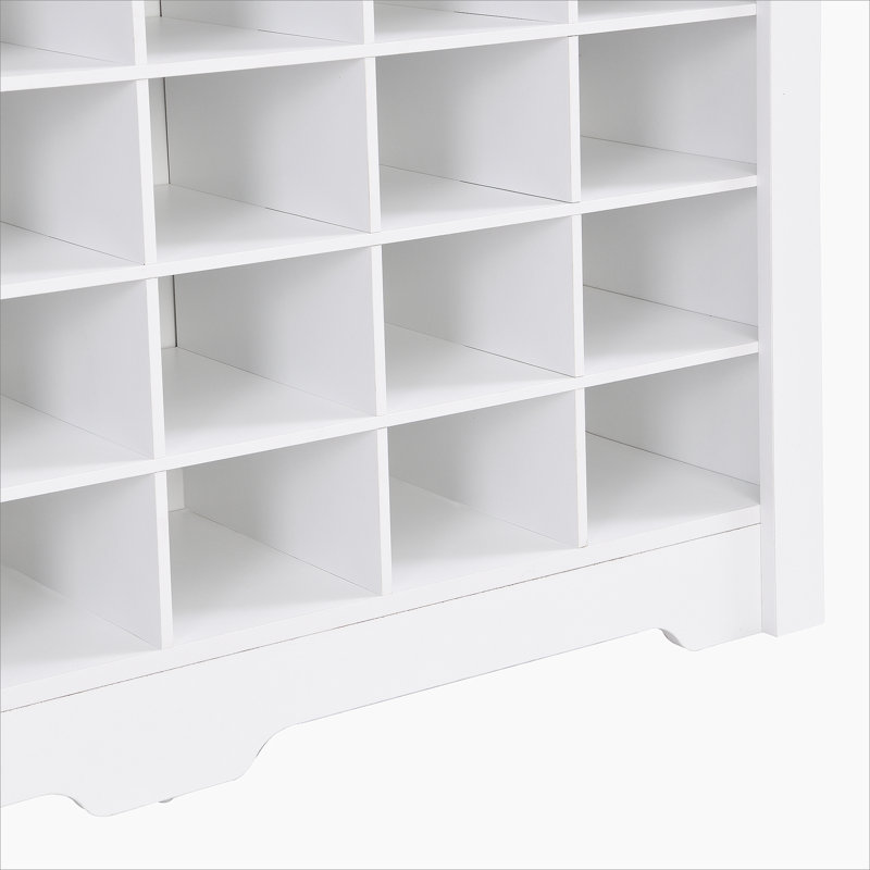 Armoire à chaussures moderne à 24 casiers avec base incurvée Design