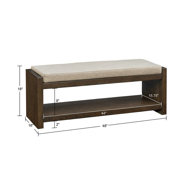 Banc d'appoint avec tablette inférieure