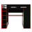 Wood Loft Bed With Desk,Wardrobe,Ample Storage Space,And RGB LED Light-1249196822