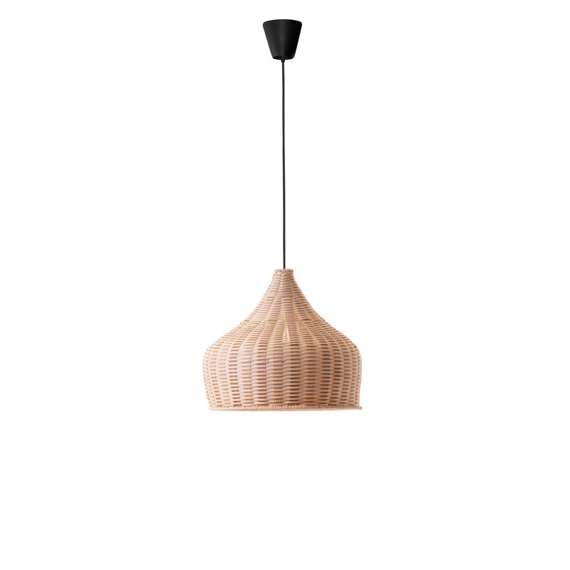 Mia 1 - Light Natural Rattan Dome Pendant