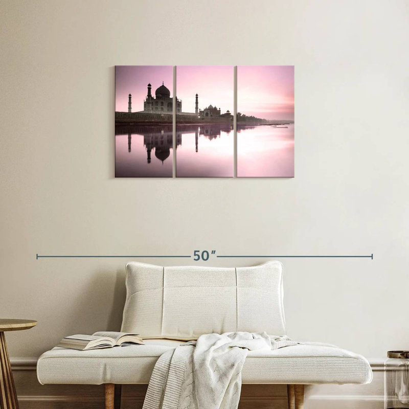 Aime Taj Mahal From Yamuna River, 20" H x 33" W