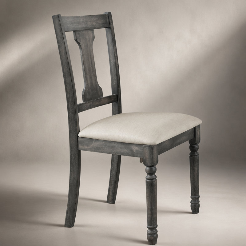 Ensemble de chaises d'appoint en lin et gris vieilli, siège rembourré pour le confort et le style, idéal pour les salles à manger modernes