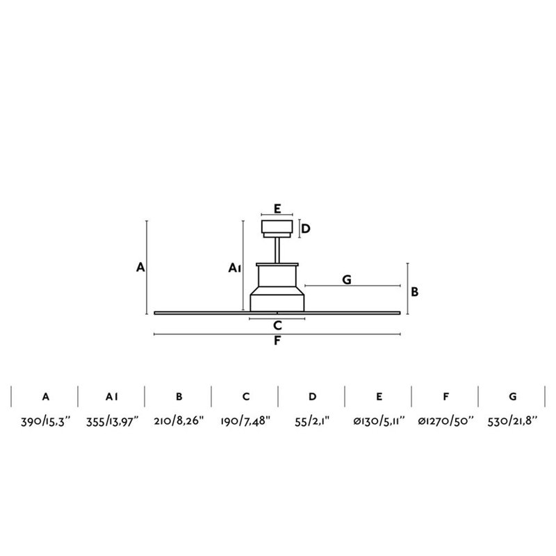 Winche Ceiling Fan, Chrome