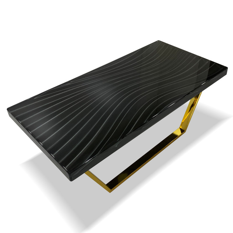 Table basse Wavy, H 18 po x L 47,2 po x l 23,6 po